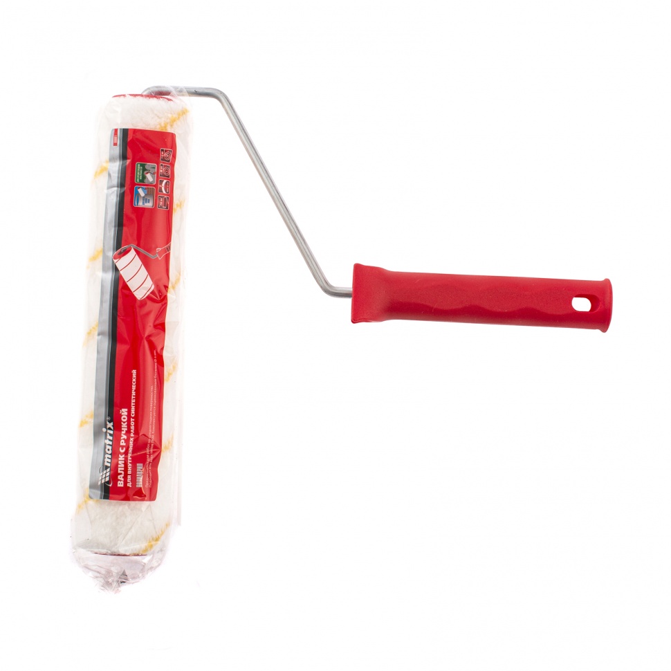 Валик для внутренних работ синтетический, 250 мм, ворс 12 мм, D 36 мм, D ручки 6 мм, полиакрил Matrix (80881)