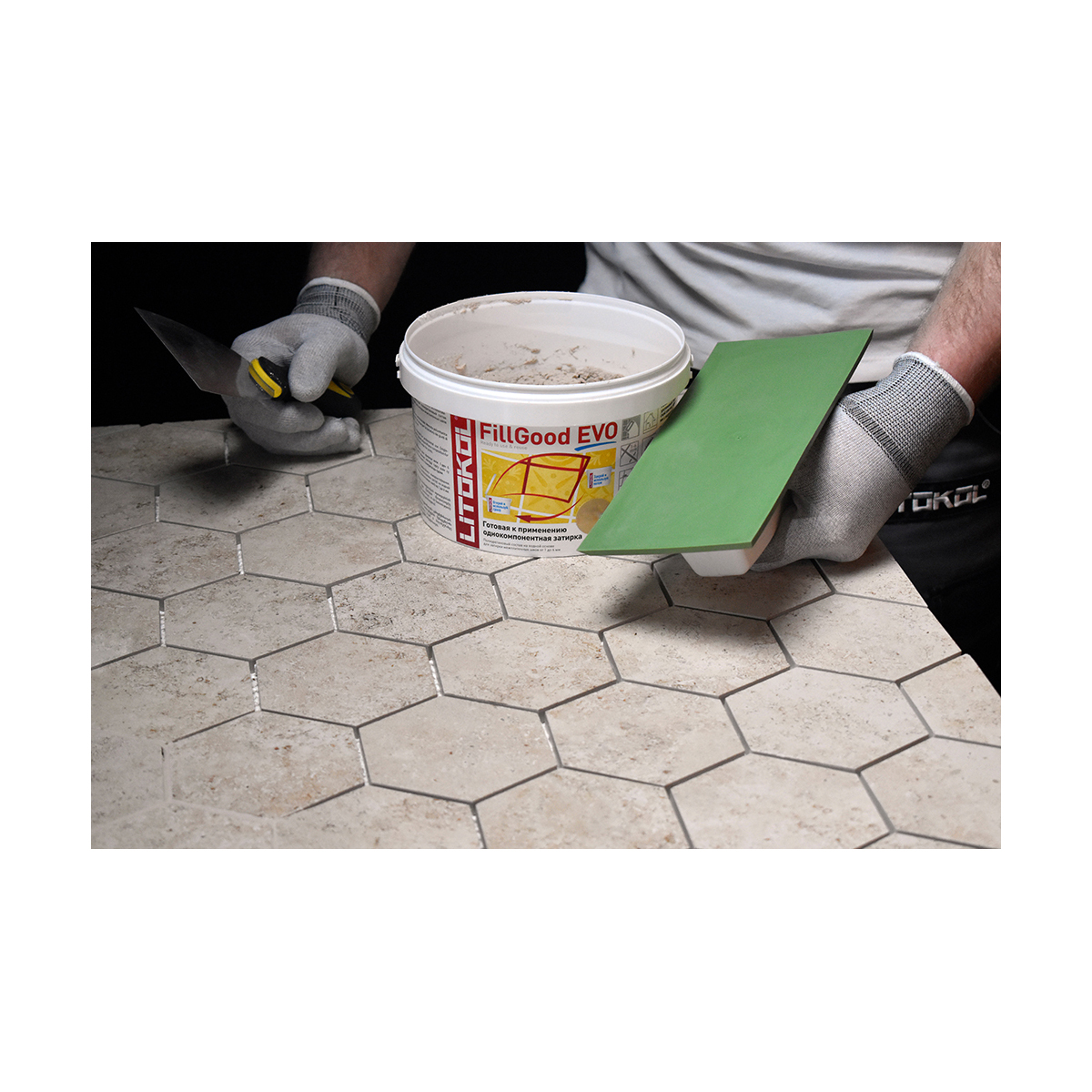 Затирка "fillgood evo" f.125 grigio cemento, ведро 2 кг (1) litokol