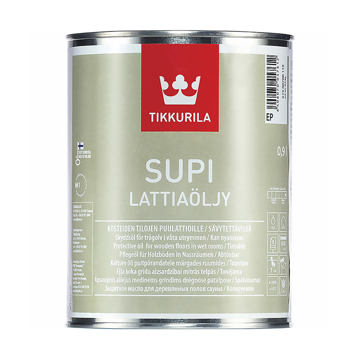 Супи масло для пола  0,9 л  (1/3) "тиккурила"