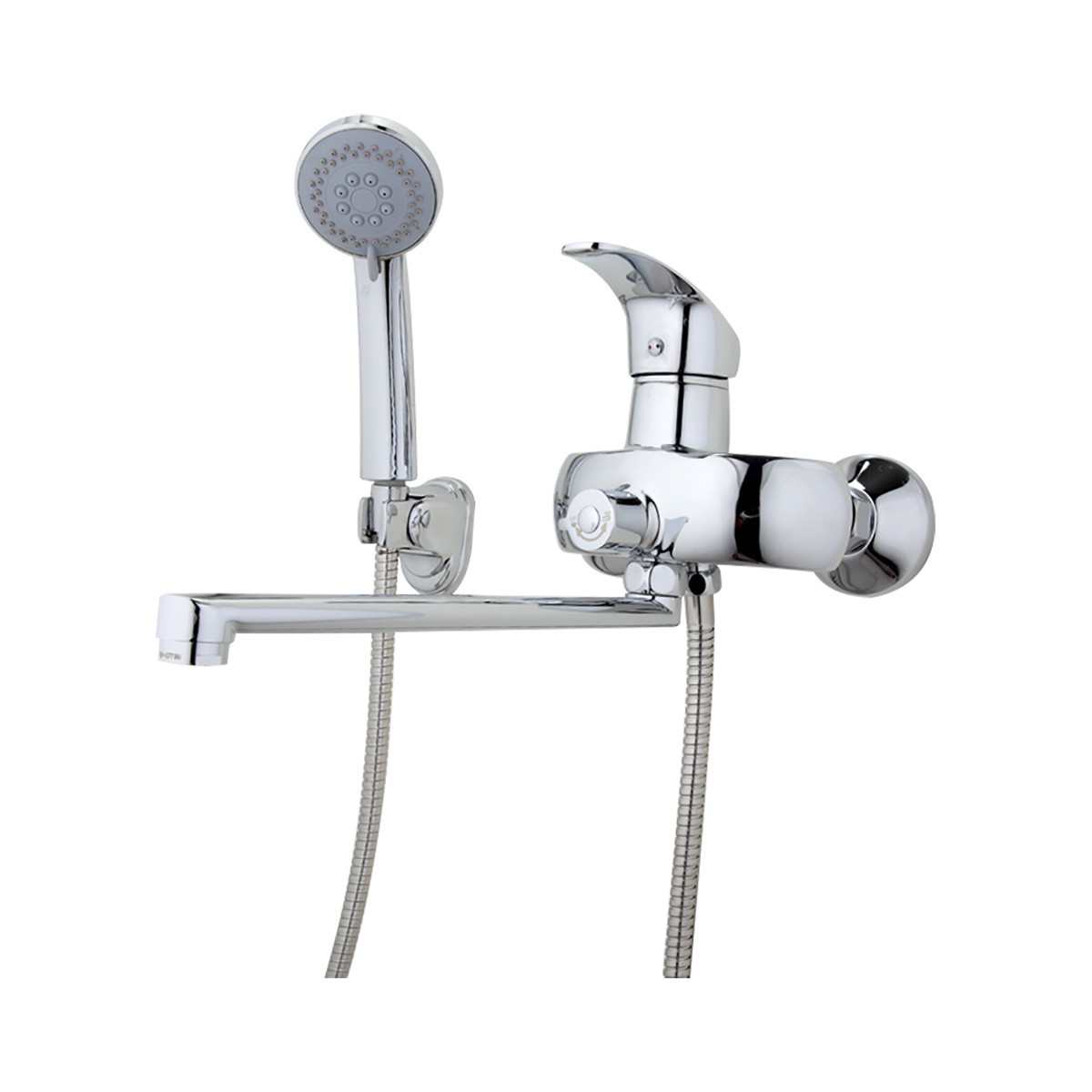 Смеситель для ванн f2221 длинный поворотн. излив, хром (1/10) "frap"