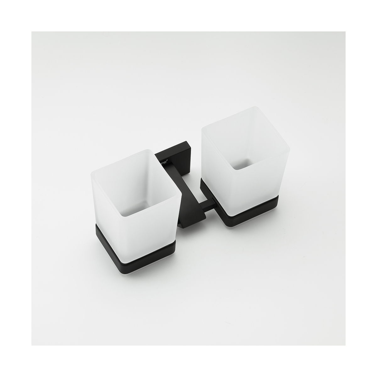 Стаканы для ванной комнаты 2 шт. с держателем g0708-6, черный (1/16) "gappo"