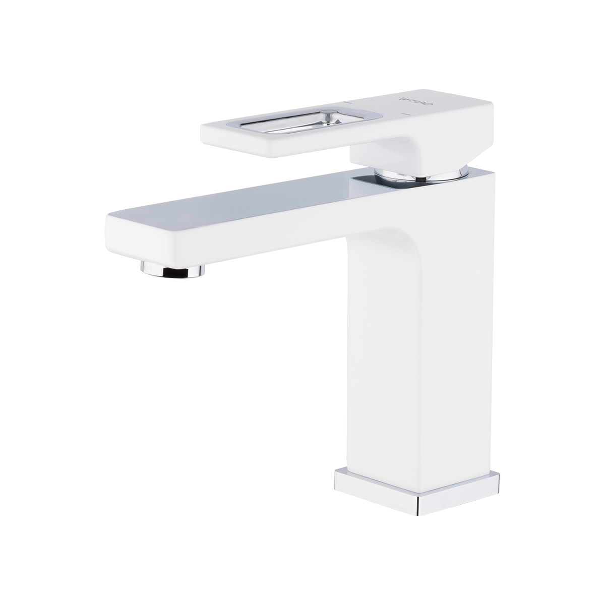 Смеситель для умывальника g1017-8 монолитный, белый/хром (1/8) "gappo"