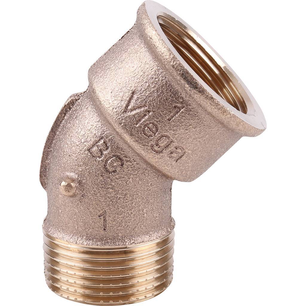 Угол резьбовой 45° ВН 1" бронза VIEGA (264161)