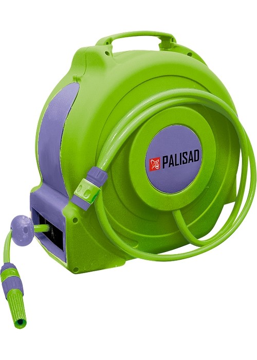 Катушка с поливочным шлангом 20 м, автоматическая, D штуцера 1/2 Palisad (67407)