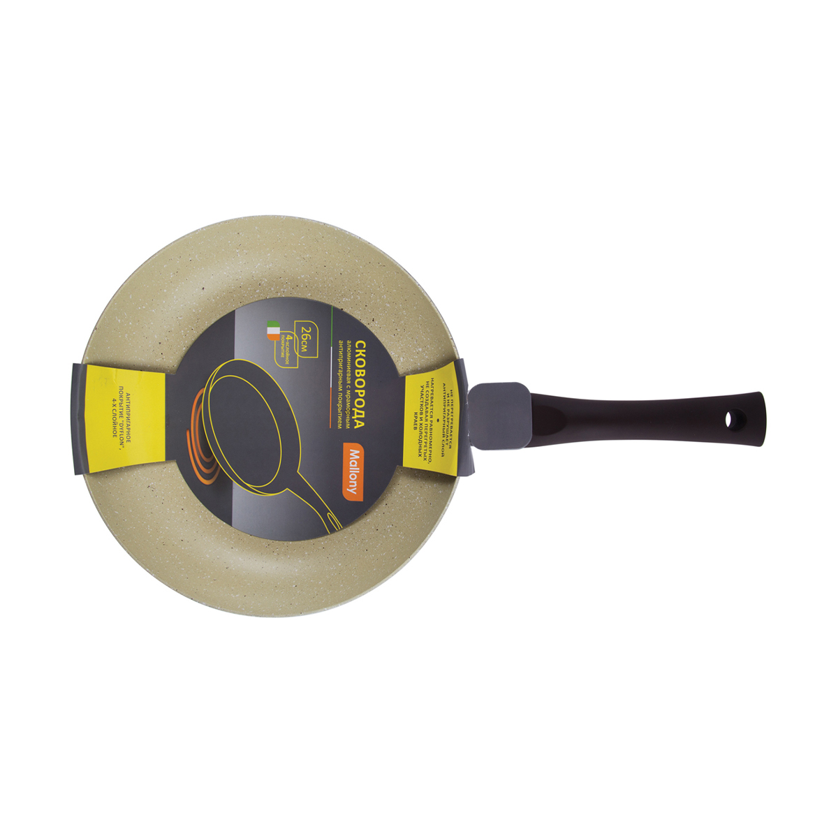 Сковорода антипригарн. "favorito" 26 см (1/10) "mallony" mp-26