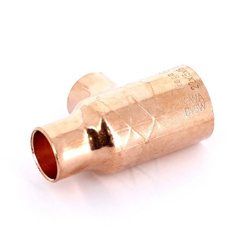 Тройник переходной под пайку 22 х 15 х 15 мм VIEGA медный