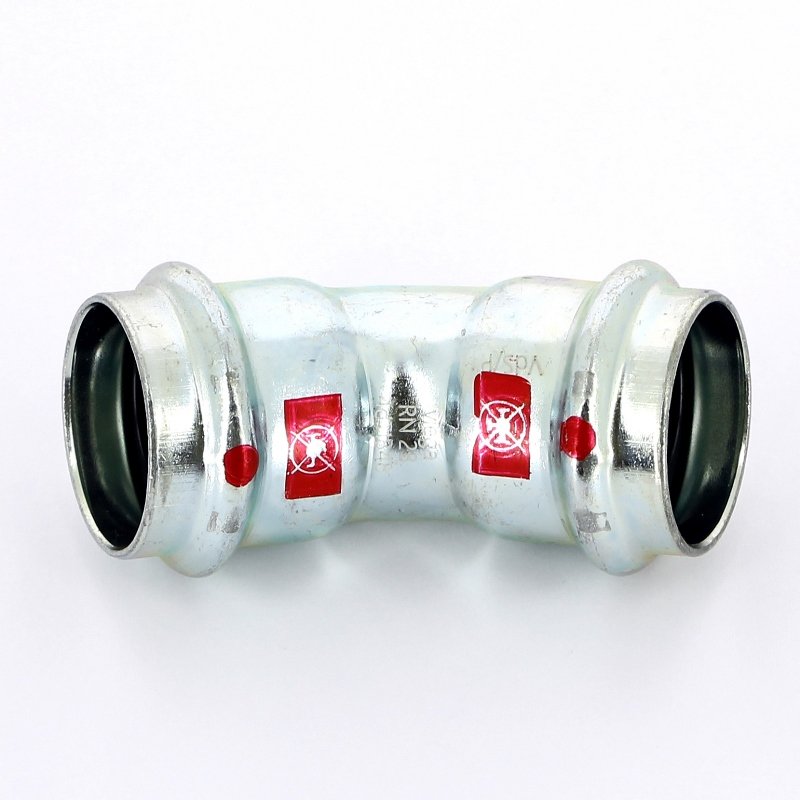 Угол пресс 45°28 оцинкованная сталь Prestabo VIEGA