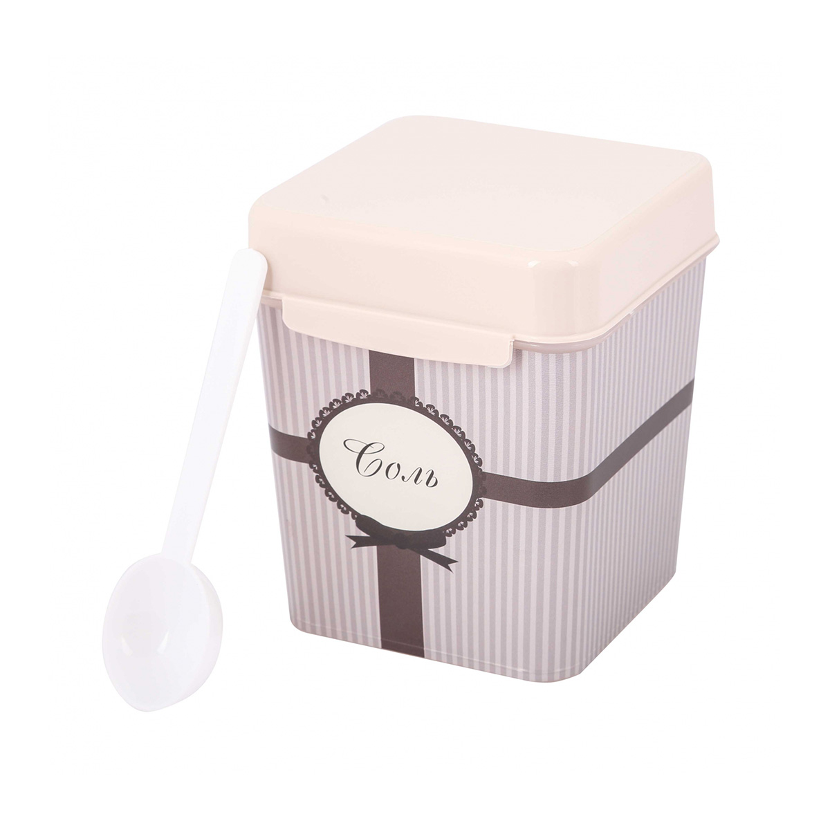 Емкость "уют" 1,2 л (соль) с ложкой (1/12) "альтернатива" м4823