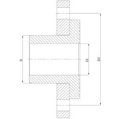 Комплект бурт и фланец 63 мм ПП (PP-R100) серый HEISSKRAFT
