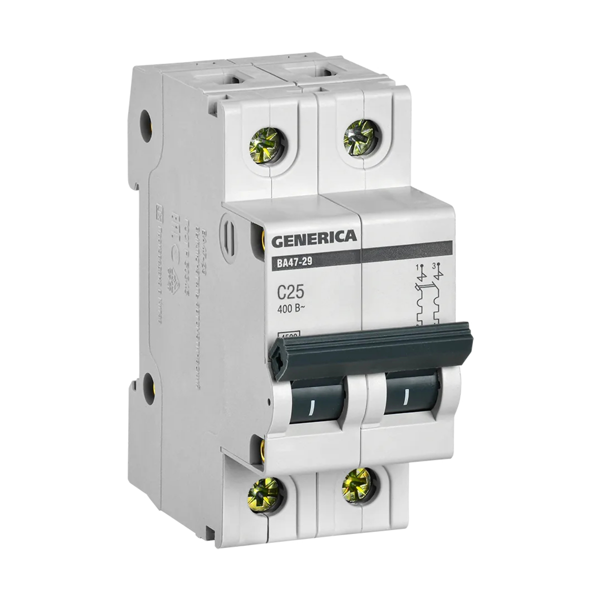 Выключатель автомат. ва47-29 2р 25а 4,5ка тип с (1/6/72) "generica"