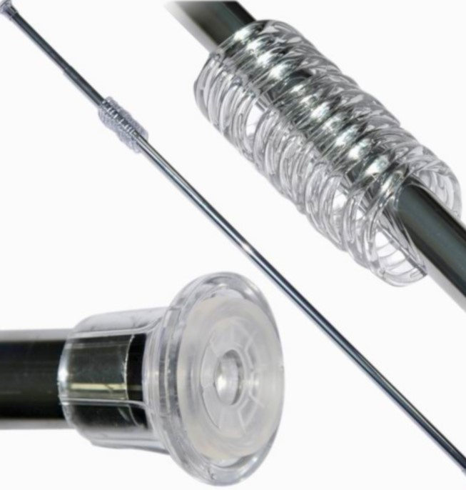 Штанга для ванной раздвижная 210 см, с кольцами (металлик) (1/30) "виолет"