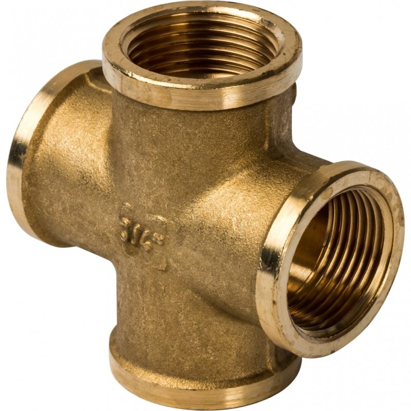 Крестовина резьбовая ВР 3/4" латунь STOUT