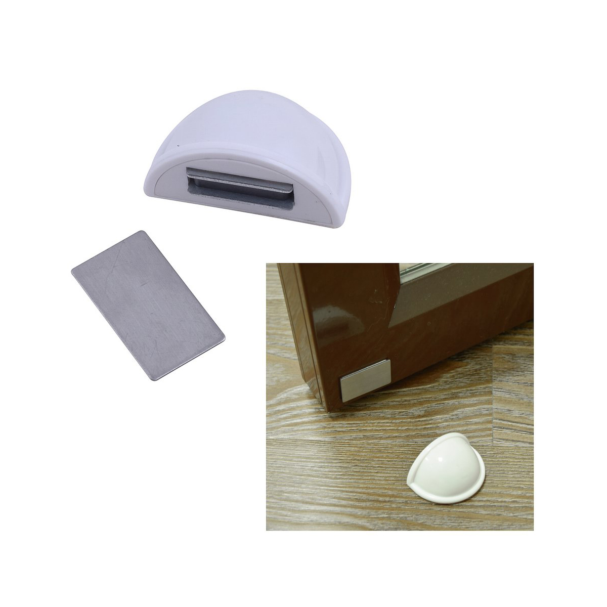 Фиксатор для дверей напольный с магнитом (1/12/144) "мультидом" ms45-13