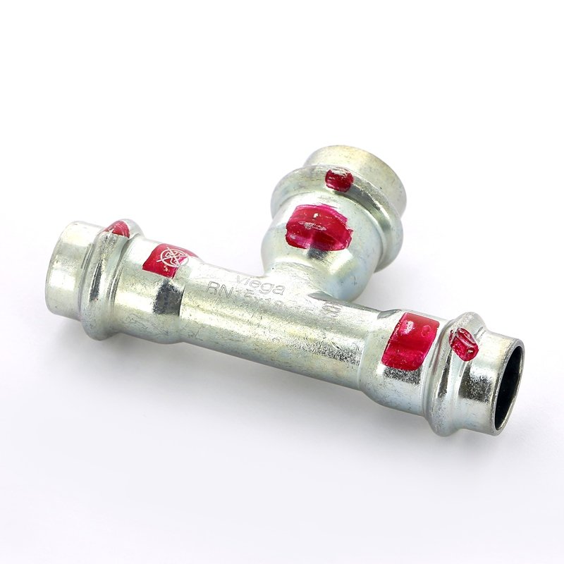 Тройник пресс 15x18x15 оцинкованная сталь Prestabo VIEGA