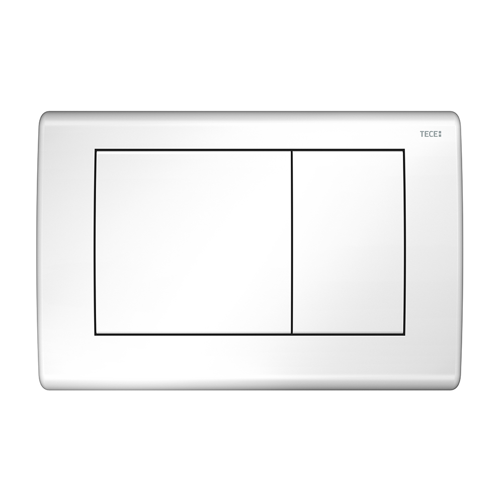 Металлическая панель смыва TECEplanus, белая глянцевая для инсталляции унитаза 144 x 214 x 15 мм