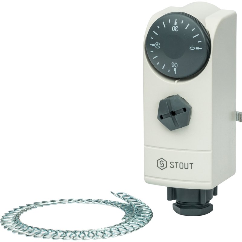 Термостат накладной для отопления WTC-ES STOUT с пружиной 230 мм STE-0006-000001