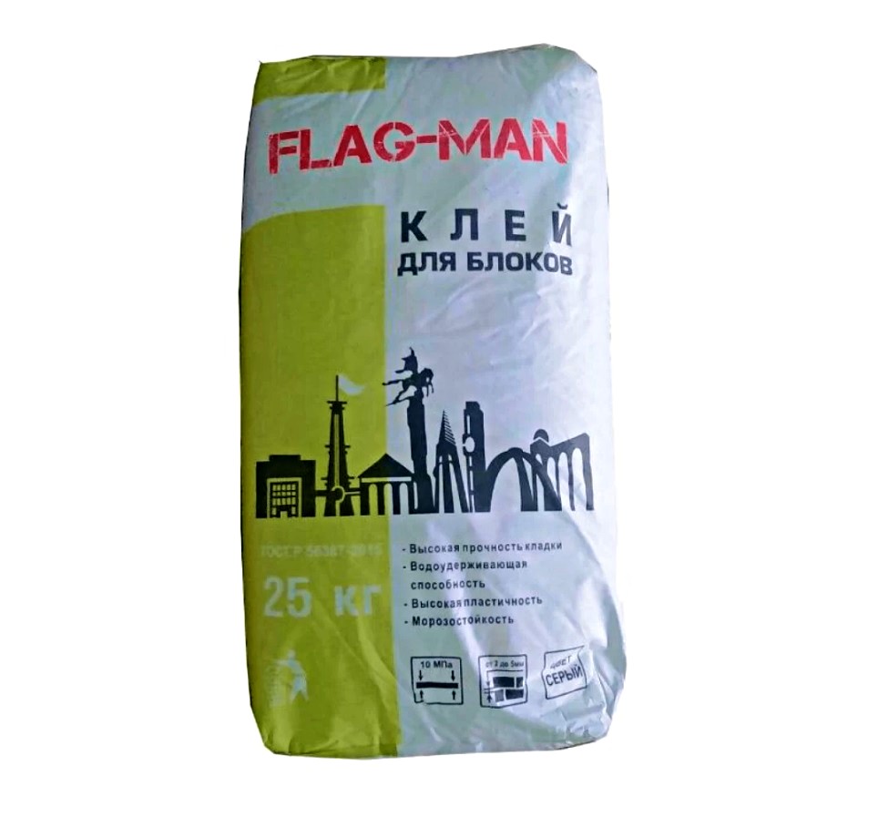 Клей для блоков ФЛАГ-МАН (FLAG-MAN) 25 кг