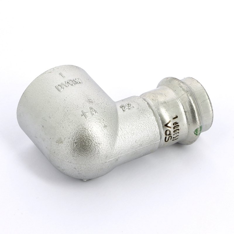 Угол пресс-В компактный 22x1" нержавеющая сталь Sanpress Inox VIEGA