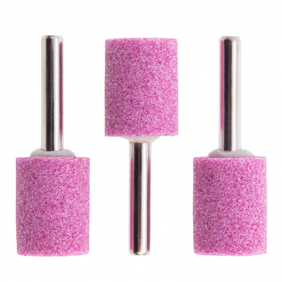 Шарошка абразивная, цилиндр, 19 x 25 x 6 мм, F46, 3 шт Matrix (76017)