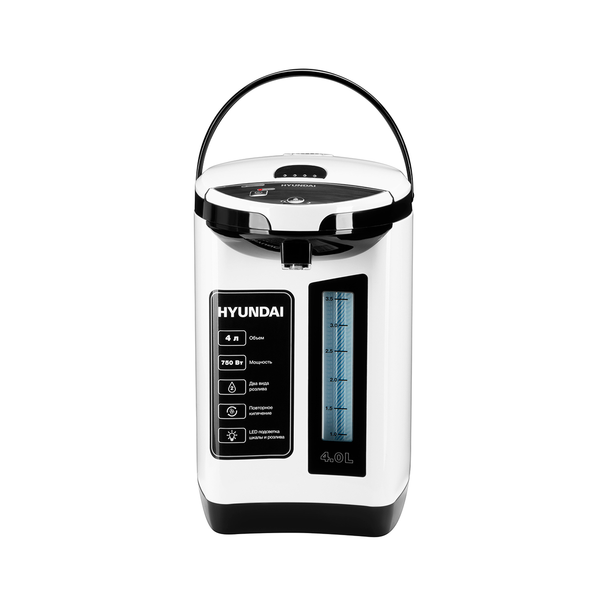 Термопот hytp-3840  4 л, 750 вт (1/6) "hyundai"