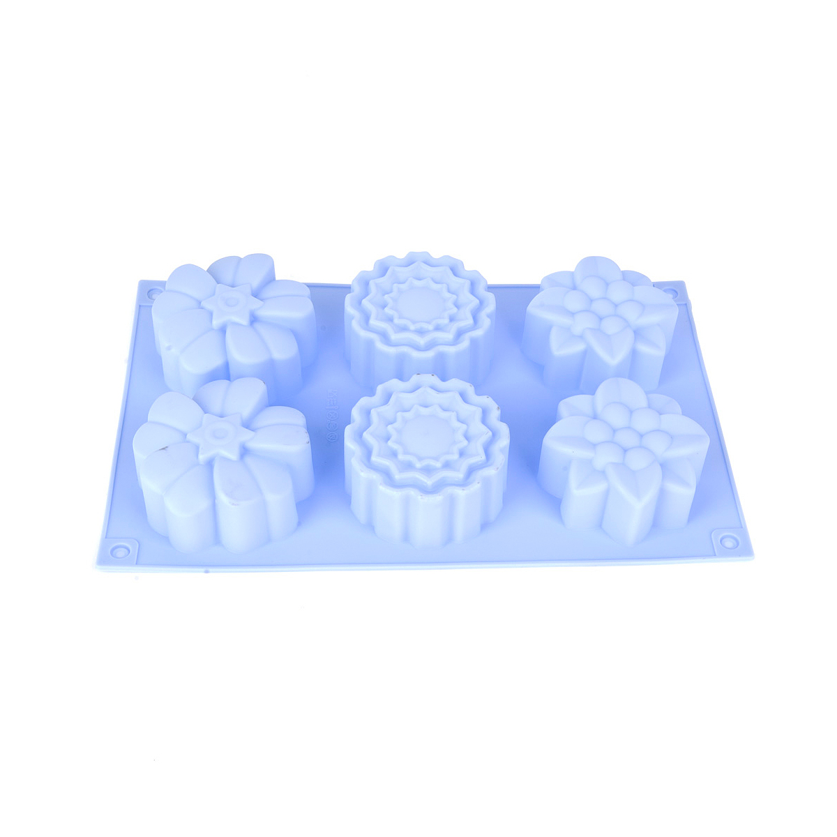 Форма для выпечки силикон. "цветочный хоровод" 6 ячеек d=7 см, 27*17*3,5 см (1/144) 9902615