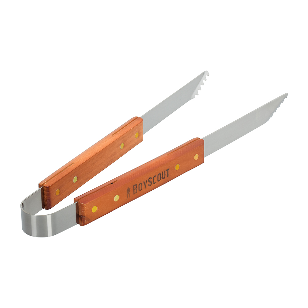 Щипцы для барбекю 39 см, ручки дерев. (1/24) "boyscout" 61314