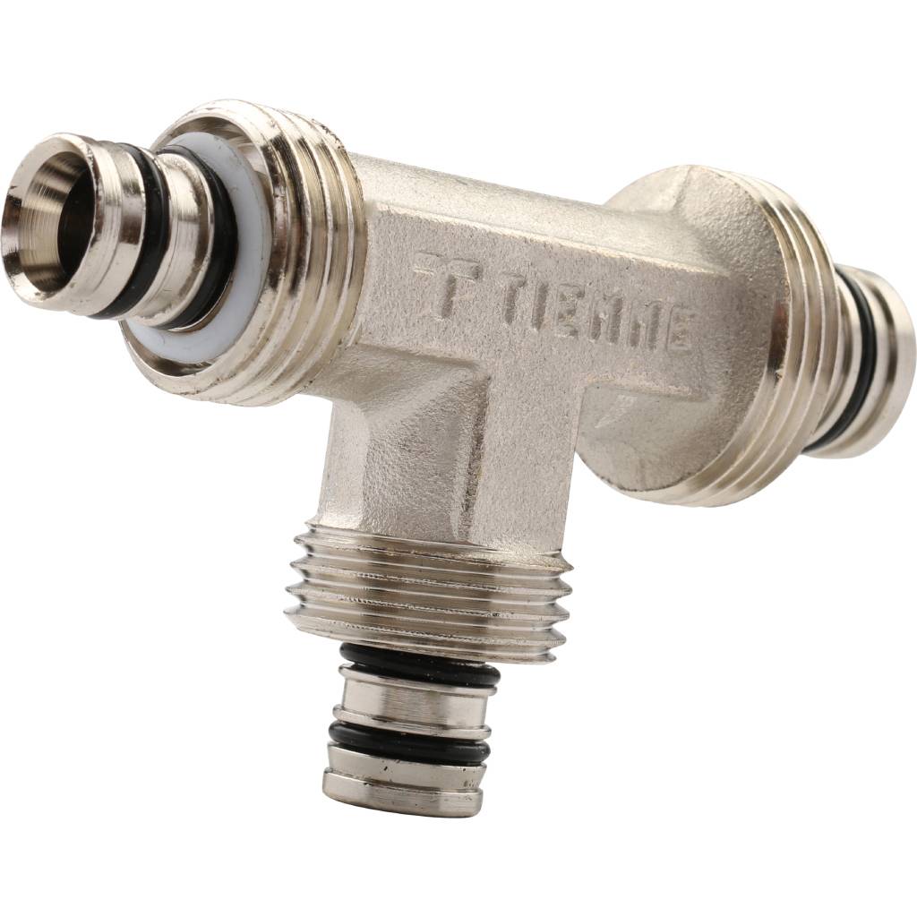 Тройник редукционный 20 x 16 x 16 под обжим TIEMME для металлопластиковых труб