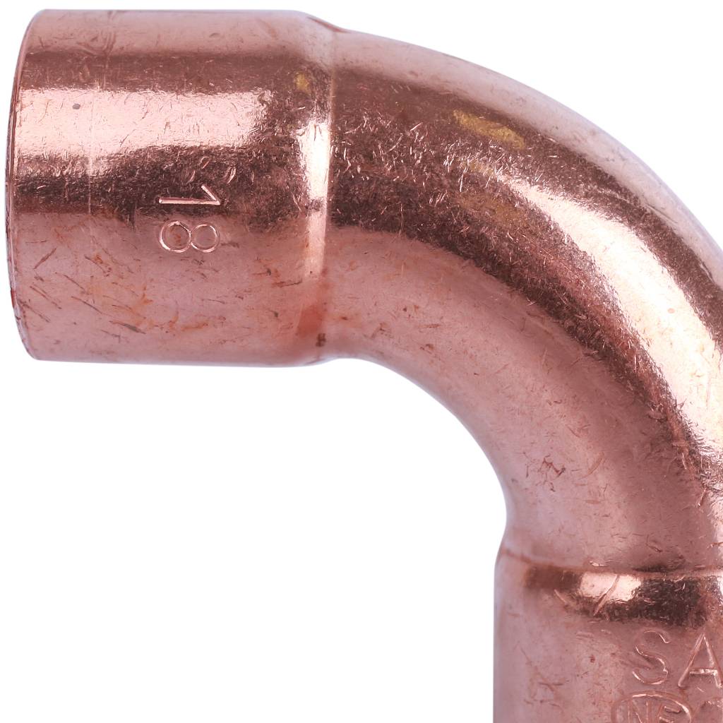 Отвод двухраструбный 18 мм / 90° под пайку медный SANHA 15002A18E