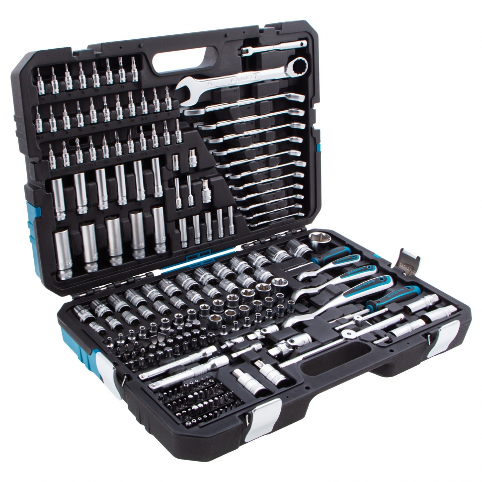 Набор инструментов 216 предметов, 120 зубьев, CrV 1/2", 3/8", 1/4" Gross (14157)