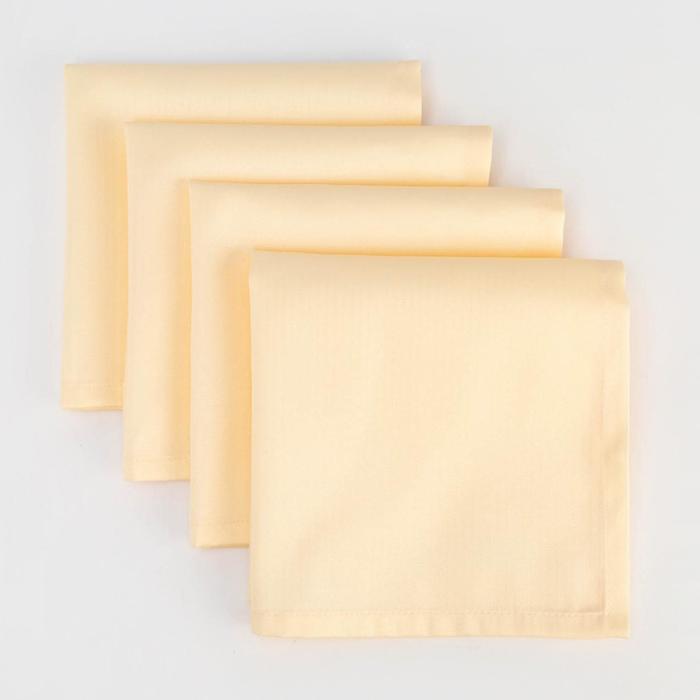 Салфетки столовые "этель" elegance 45*45 см набор 4 шт. (молочный) (1/34) 7091159