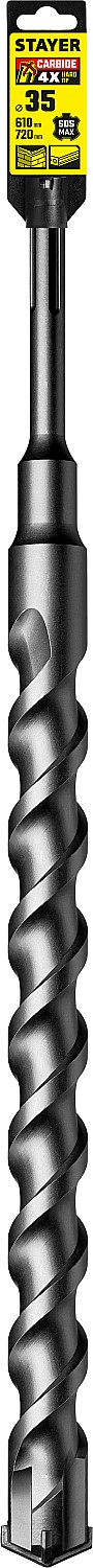STAYER Hercules-4Х, 35 x 610/720 мм, SDS-max бур, Professional (29370-610-35)