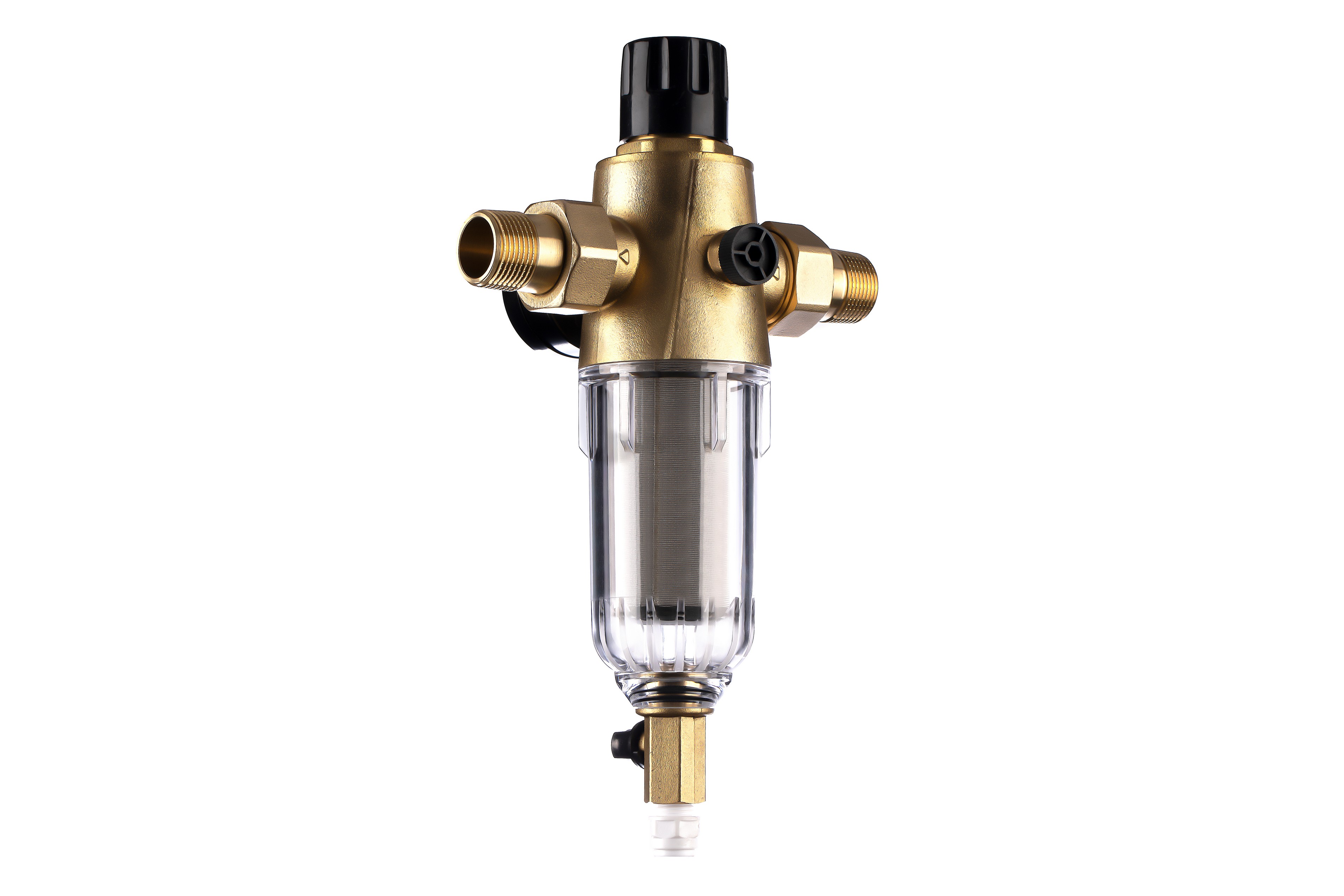 Фильтр магистральный промывной Гейзер Бастион 3/4 для ХВС с манометром