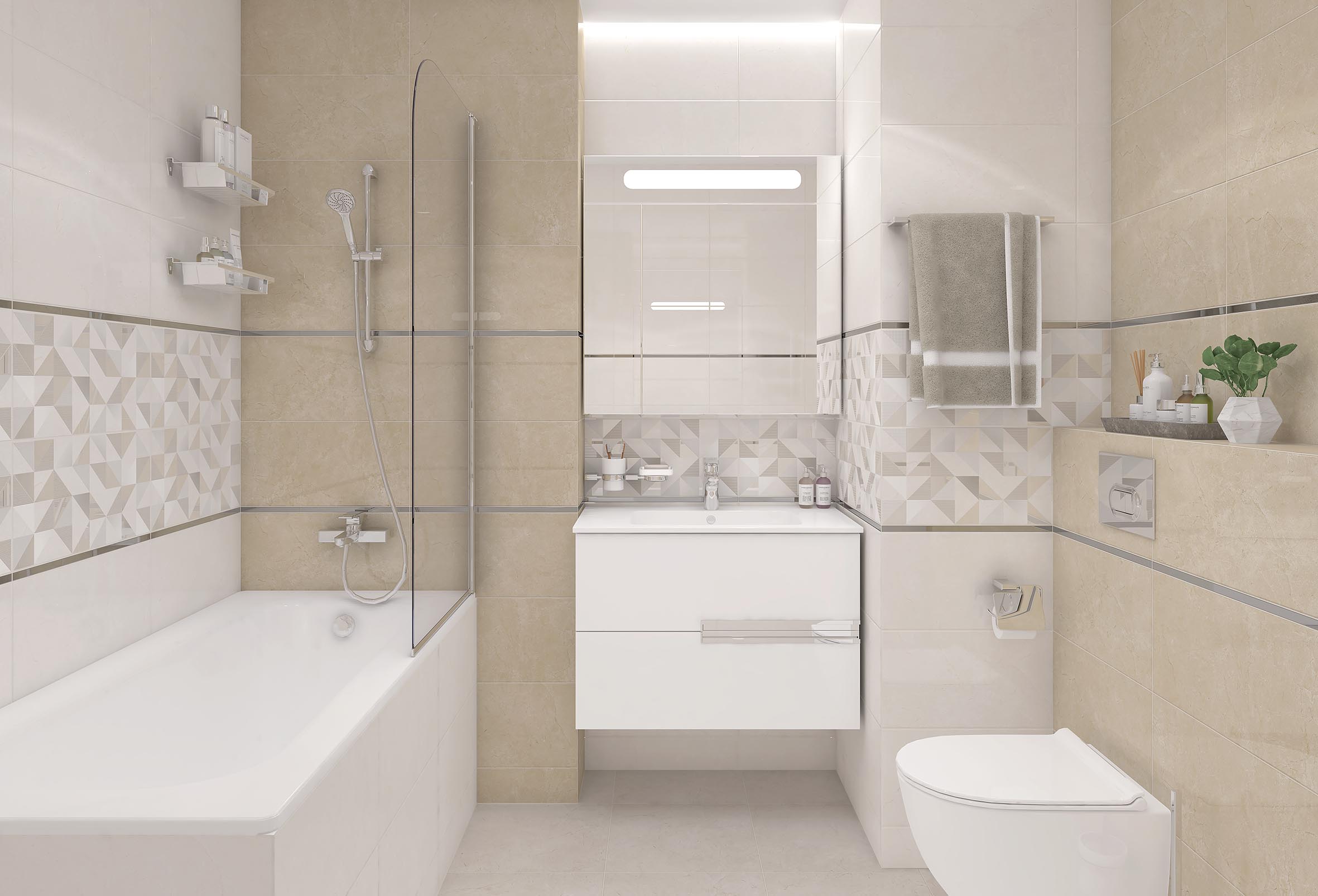 Slim бежевый 25x50