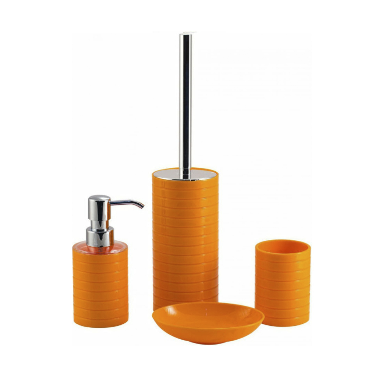 Туалетный набор "trento" ерш с подставкой, пласт. (оранжевый) (1/6) "swensa" swp-0680or-e