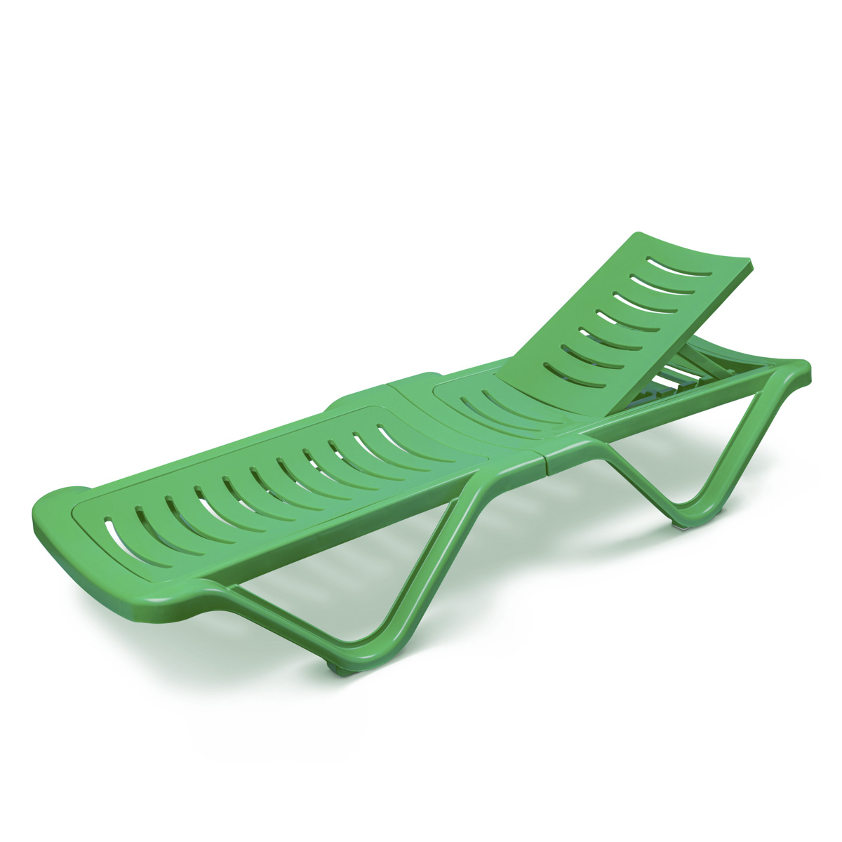 Шезлонг пласт.  192*62*32 см (зеленый) (1) "альтернатива" м3562