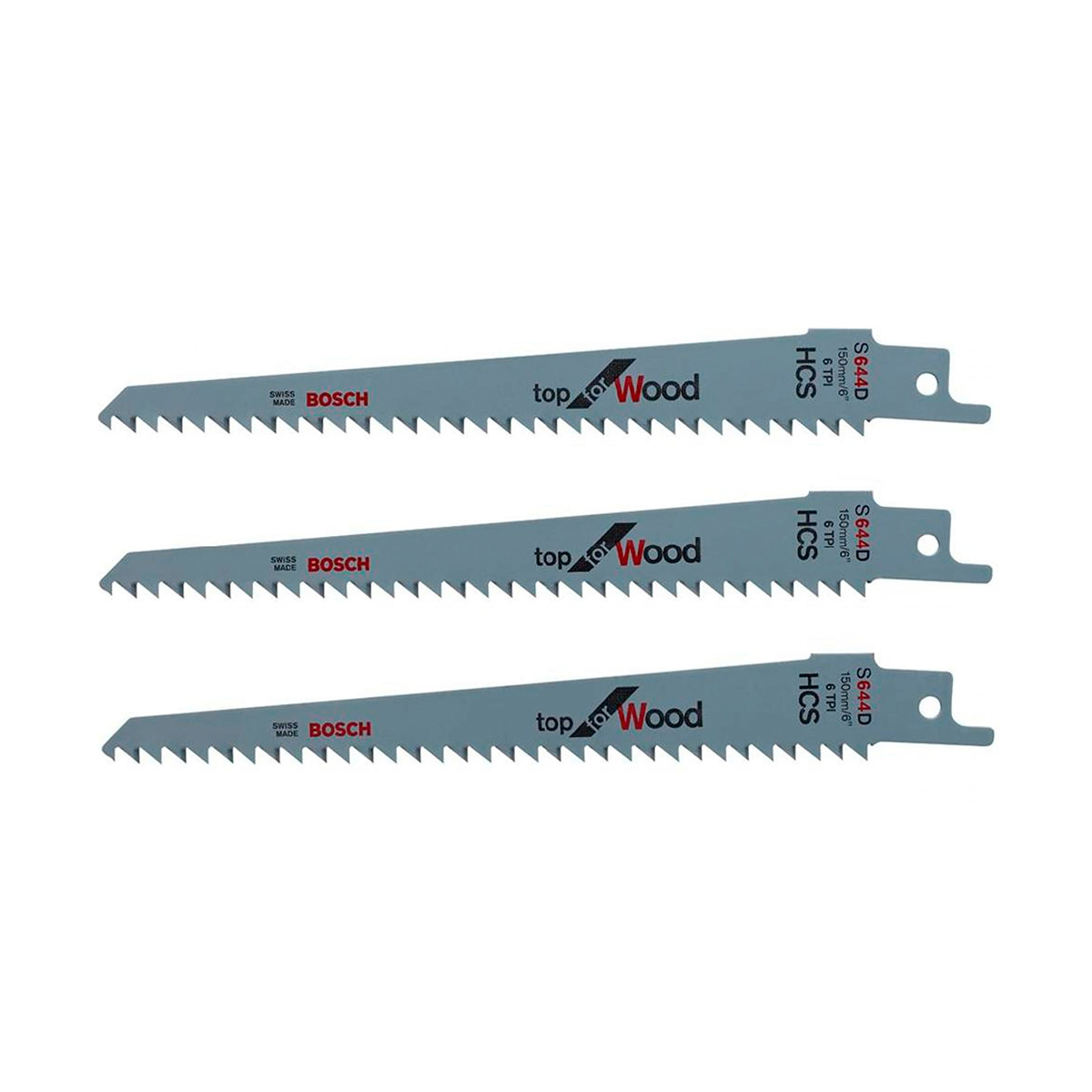 Лезвия запасные для пилы сабельной keo 150 мм, набор 3 шт. (1) "bosch" f016800303