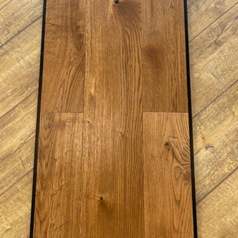 CHALLE 2-х слойная (шип-паз) Дуб Панга (Oak Panga) Рустик Лак 400-1500 x 180 x 15 / 2.16м2