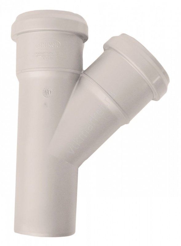 Тройник 45° для вн.канализации d=50 мм шумоизол. SINIKON Комфорт