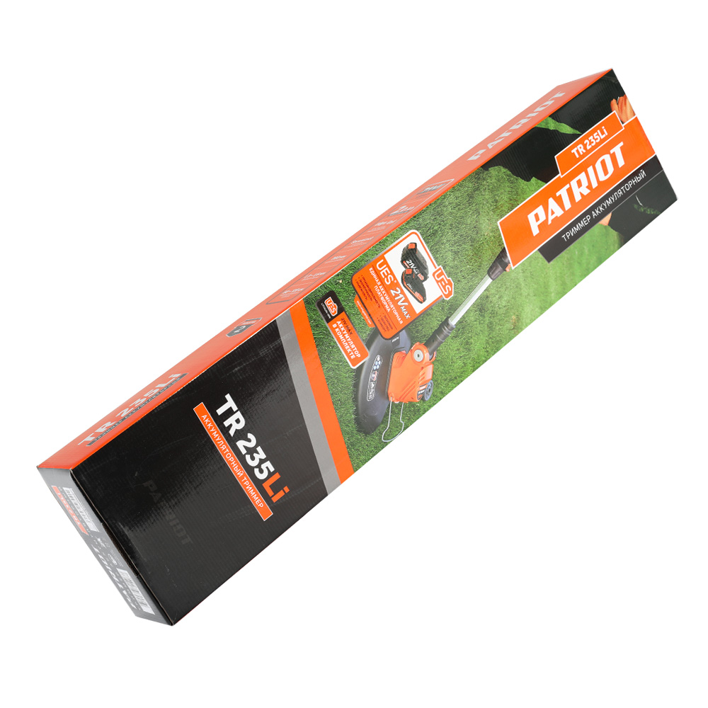 Триммер аккум. tr-235ues  21 в (в комплекте акб 2ah ues, зарядное устр-во) (1/4) "patriot" 250205235