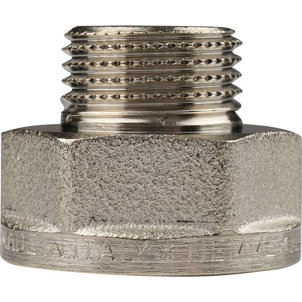 Переходник резьбовой ВН 3/4" x 1/2" никель TIEMME