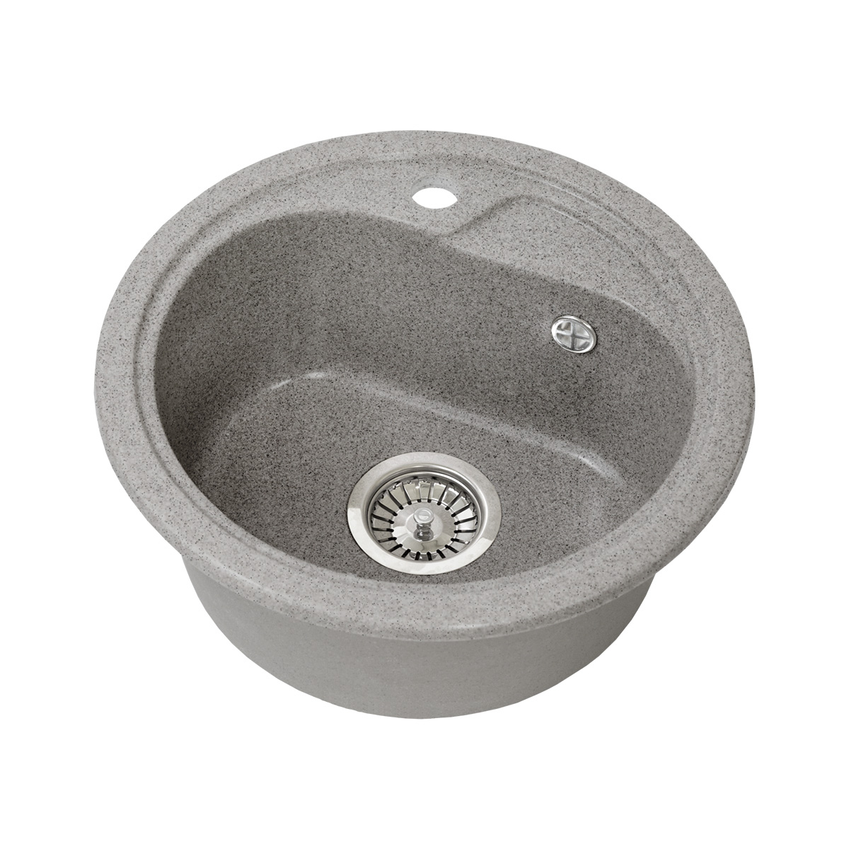 Мойка для кухни врезная искуств. камень gs-04-309 d-445 мм темно-серая "granstones"