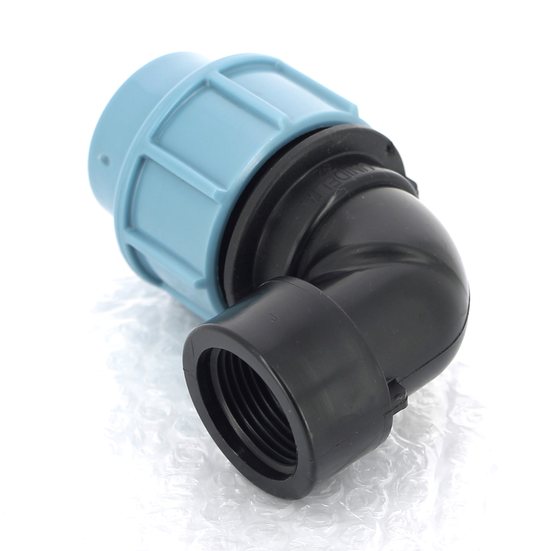 Угол-переходник обжимной ВР 32 x 1" для полиэтиленовых труб (ПНД) UNIDELTA