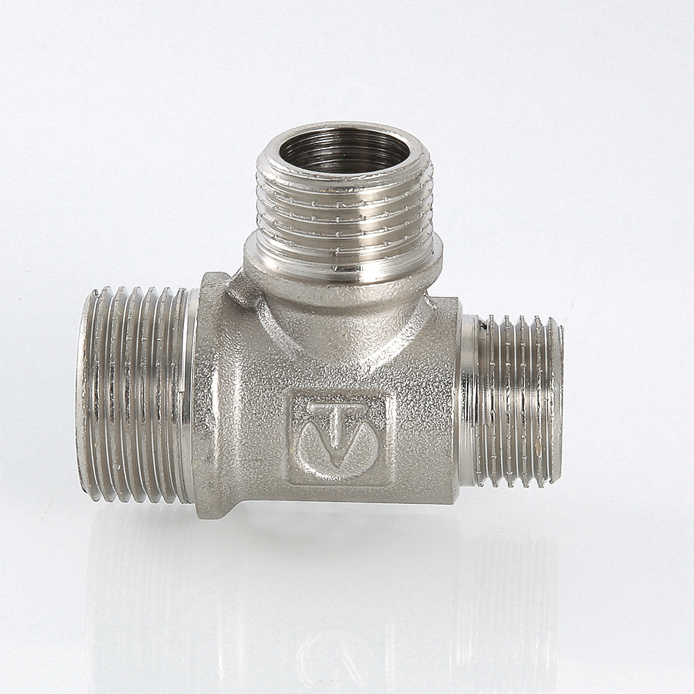 Тройник резьбовой (НР) 3/4" х 3/4" х 1/2" переходной латунь-никель VALTEC (VTr.131.RN.050504)