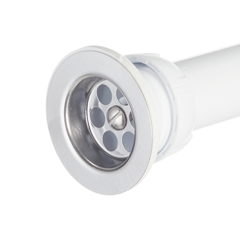 Сифон Минор с выпуском 1 1/4 х 40 мм и с гофротрубой L800 мм, 40 х 40/50 мм WIRQUIN