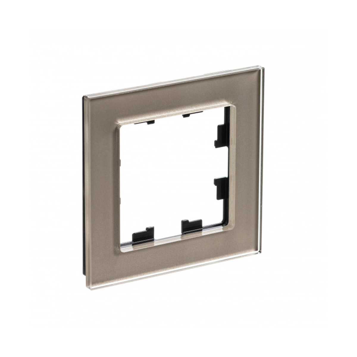 Рамка "atlasdesign nature" 1 местн. универс., стекло, шампань (1/15/30) "schneider"