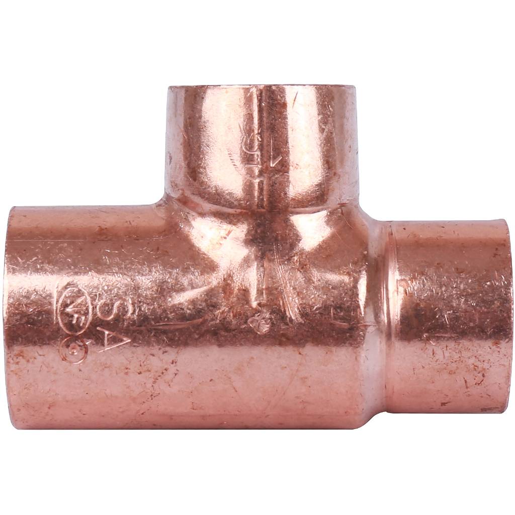 Тройник переходной 18х15х15 мм медный под пайку SANHA 15130181515