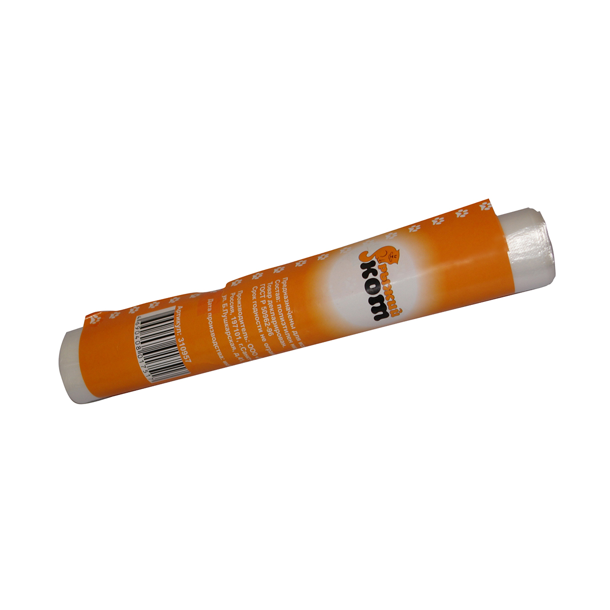 Пакеты фасовочные 24 х 37 см рулон 100 шт. (6 мкм) (1/50) "рыжий кот"