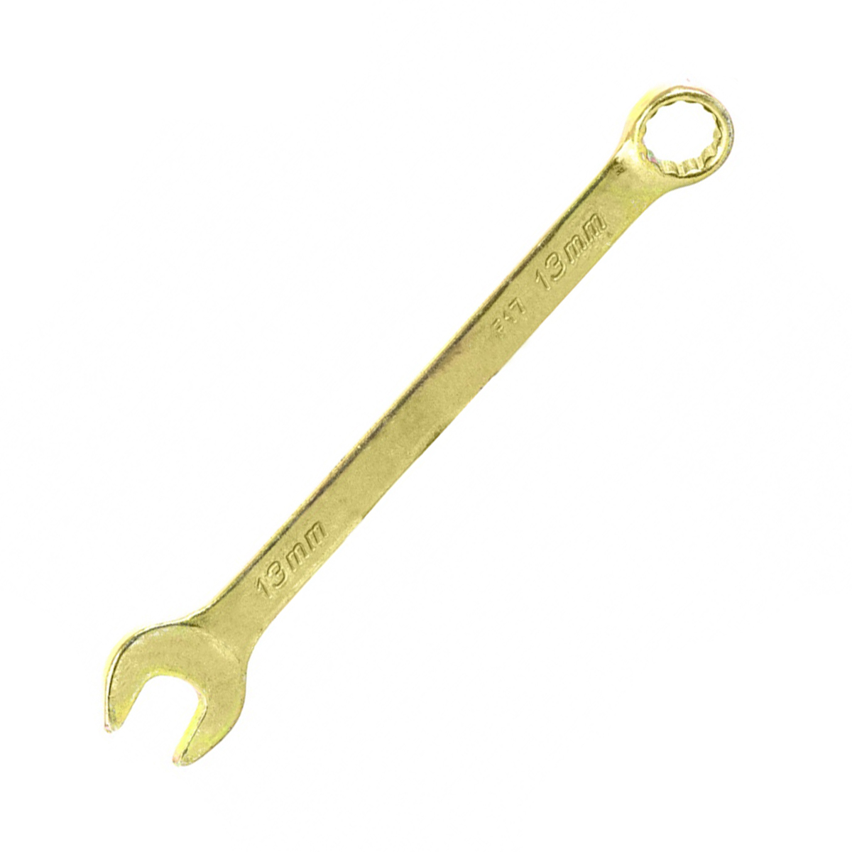 Ключ комбинированный 13 мм, желтый цинк (1/250) "сибртех"