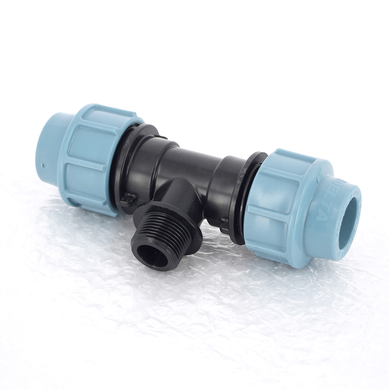 Тройник ПНД переходной под обжим НР 32 x 1" полиэтиленовый UNIDELTA