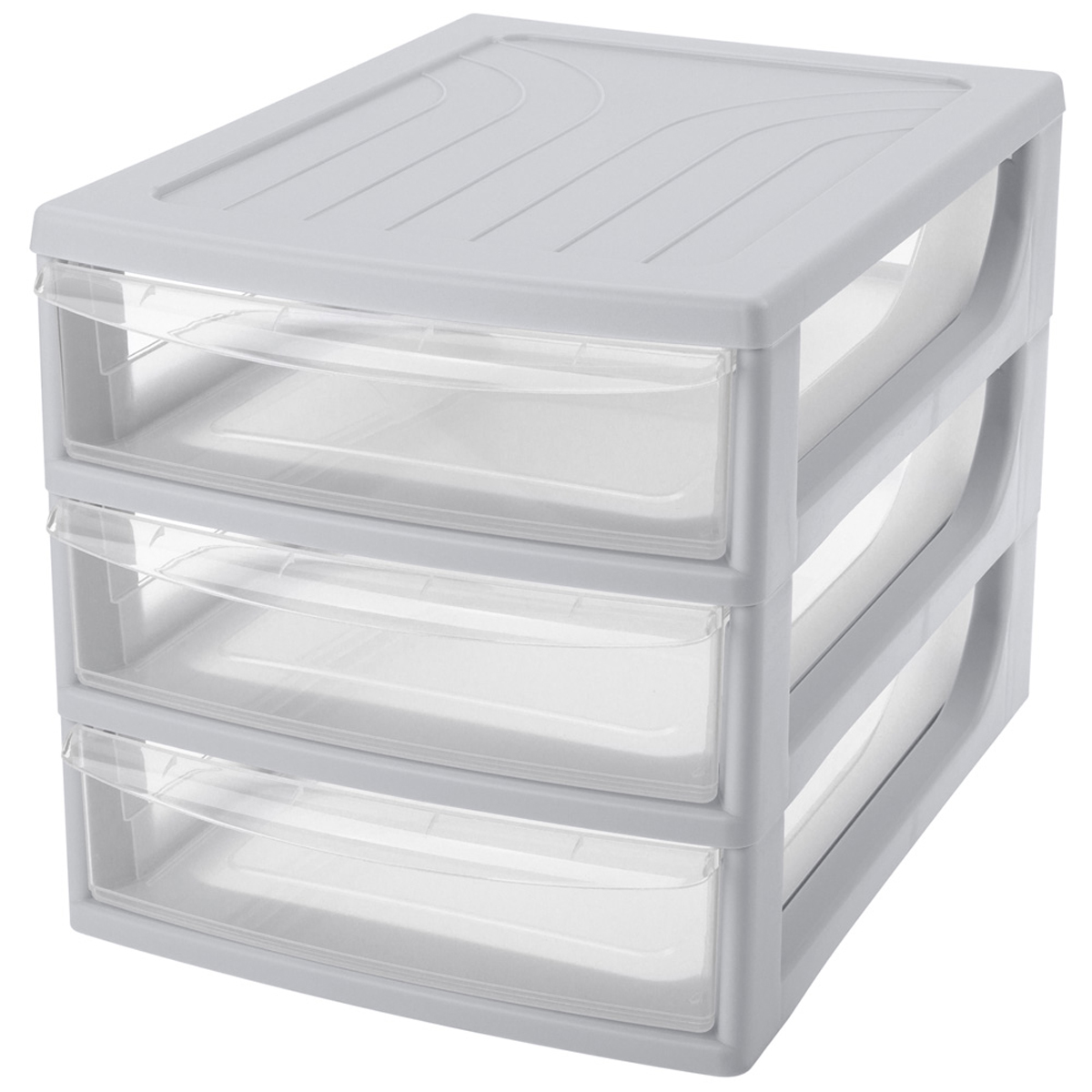 Органайзер 3 ящика 260*368*265 мм (светло-серый) (1/2) "бытпласт"